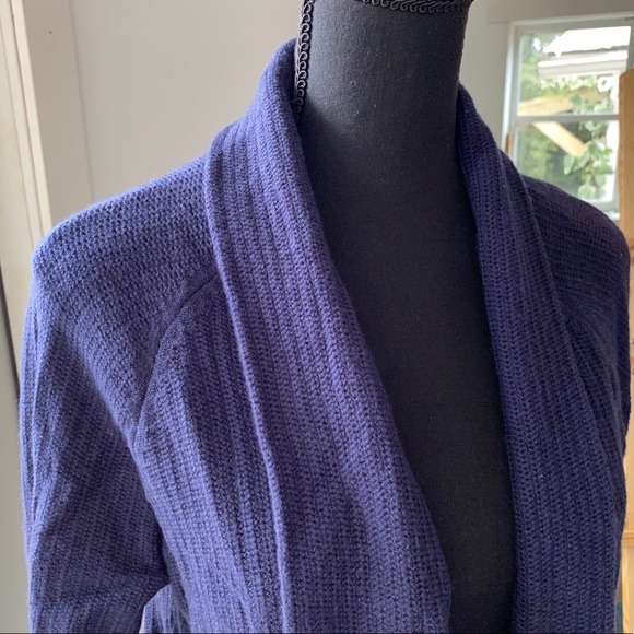 Gap open front long cardigan size M in navy blue - Picture 2 of 6